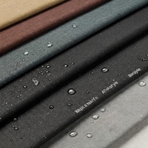  Illustration showcasing different camper awning fabric materials and their textures.
