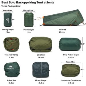 A comparison illustrating the compact packed sizes of various best solo backpacking tent models.