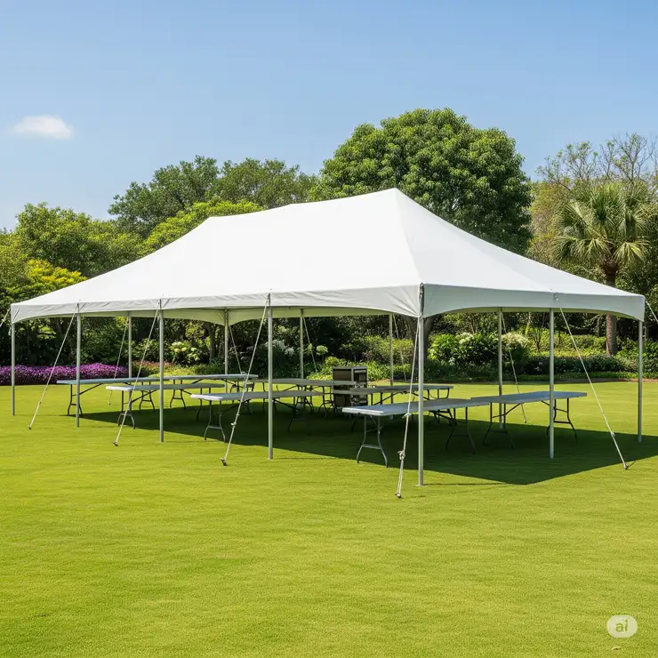 Large 20x30 canopy tent setup for an outdoor event. canopy 20x30​