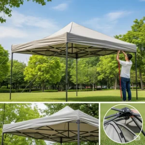 Durable 10x10 heavy duty canopy providing reliable shelter.