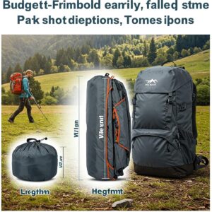Compact packed dimensions of a budget family backpacking tent, ideal for carrying.