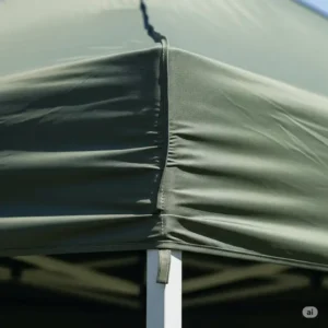 Water-resistant fabric detail on a 10x10 heavy duty canopy.