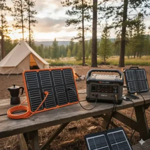 A comparison of Jackery SolarSaga foldable panels versus Goal Zero Boulder briefcase-style solar panels.