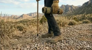 Various styles and colors of snake gaiters for hiking displayed for men and women.