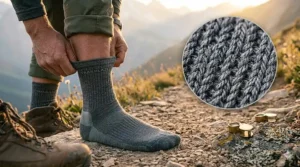 A comparison of high-density knit patterns in the most durable hiking socks.