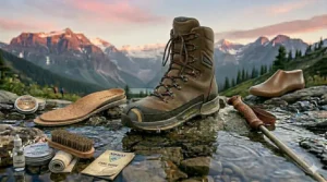 A pair of stylish, versatile hiking boots for men suitable for both rugged trails and urban wear.