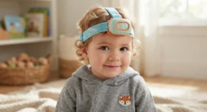 A comfortable and adjustable headlamp designed specifically for toddlers and young children
